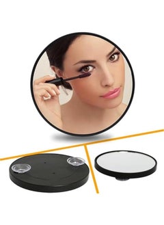 MOXO 30X Magnifying Mirror Bathroom Mirror with Tweezers with Detachable Suction Cup Portable Personal Makeup Mirror Small act Travel Mirrors Carry in Pocket or Handbag Black  - Image 3