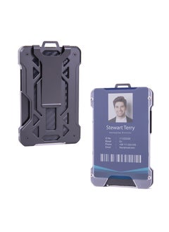 Hot Trade Special Trax Employee ID Card Work Badge Protection Case Multi-Card Aluminum Alloy Card Box Credit Card Box Black