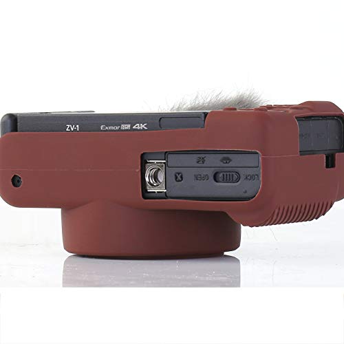 Pocoukate Camera Case for Sony ZV-1, ZV1 Camera Case Digital Camera Anti-Scratch Slim Fit Soft DSLR Camera Sleeve with Screen Protector for Sony ZV-1 (Coffee) - Image 4