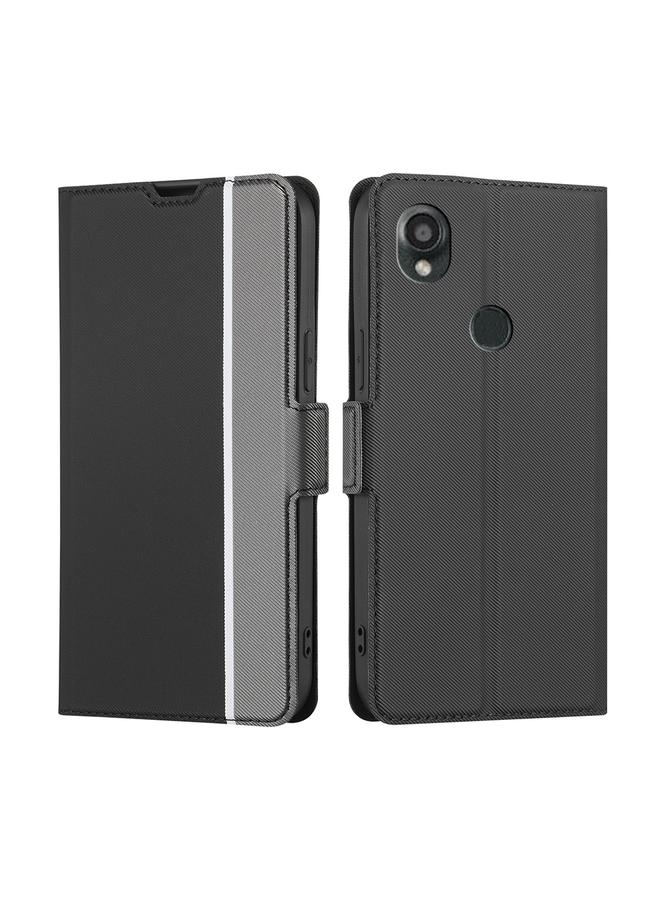 S-TOP Case For Kyocera Digno SX3-KYG02 Twill Texture Side Button Leather Phone Case - Image 1