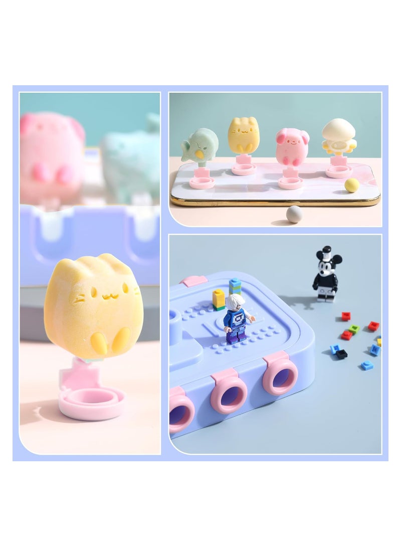 Excefore Baby Ice Lolly Moulds, Silicone Ice Lolly Moulds with Sticks, 6 Piece Mini Ice Lolly Moulds BPA Free, Cute Animal Ice Cream Moulds for Baby & Kids, Reusable & Easy to Release - Image 4