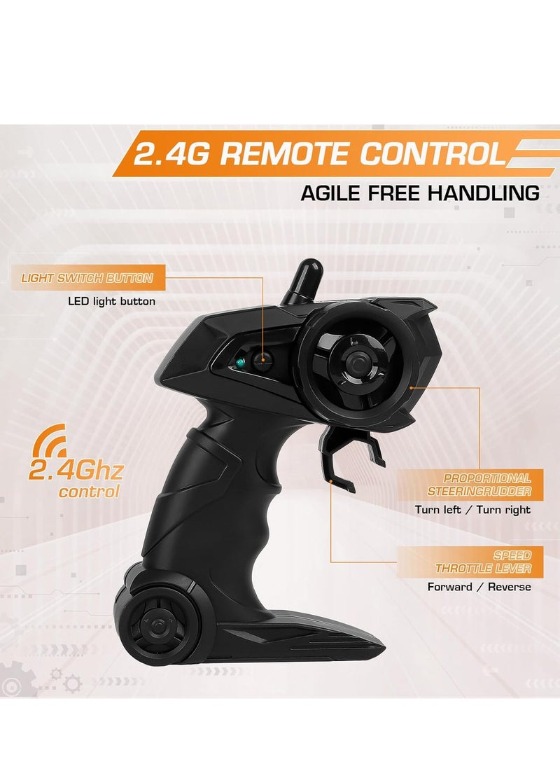 Beauenty Remote Controlled Car, 2.4 GHz, 1:16 Off-Road Monster RC Truck, 2WD 20 km/h, RC Buggy with LED Light, Waterproof, Remote Controlled, Off-Road Toy Car for Children, Gift from - Image 3