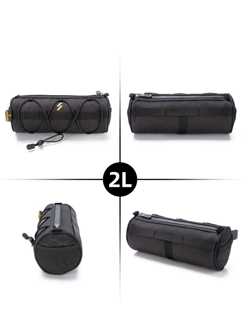 SYOSI Bike Handlebar Bag, Waterproof Bike Basket Bicycle Front Bag Bicycle Front Bag Frame Storage Roll Bag Mountain Road Bikes Commuter Shoulder Bag Professional Cycling Accessories  - Image 5