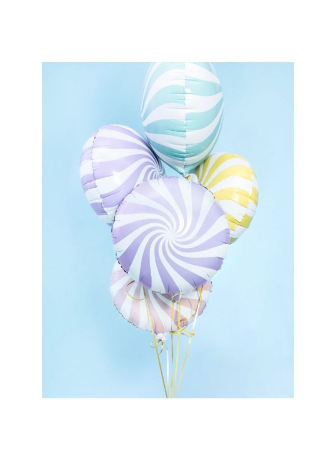 PartyDeco - Foil Balloon Candy, 35cm, light lilac - Image 1