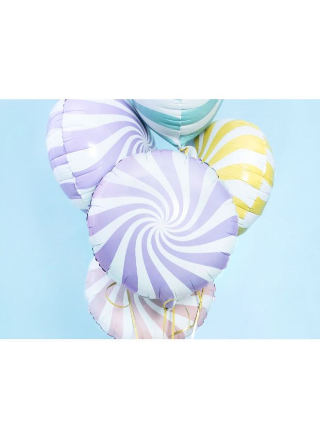 PartyDeco - Foil Balloon Candy, 35cm, light lilac - Image 1
