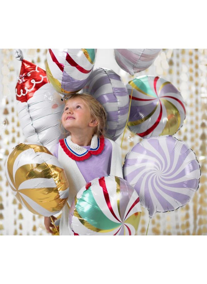 PartyDeco - Foil Balloon Candy, 35cm, light lilac - Image 1
