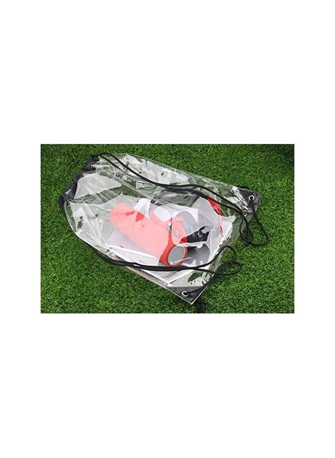 KASTWAVE Clear Drawstring Bags, Waterproof Small Clear Bag for Stadium Colleges Sport Event Work Concert Security Approved Clear Drawstring Bag Waterproof Stadium Drawstring Backpack 2 Pieces - Image 3