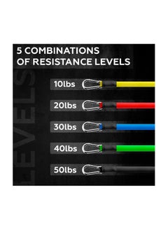 GTSOL 16-Piece Resistance Bands Kit for Full-Body Workouts - Adjustable Tubes with Handles, Door Anchor, and Ankle Straps for Home Fitness (Up to 150 lbs)  - Image 5