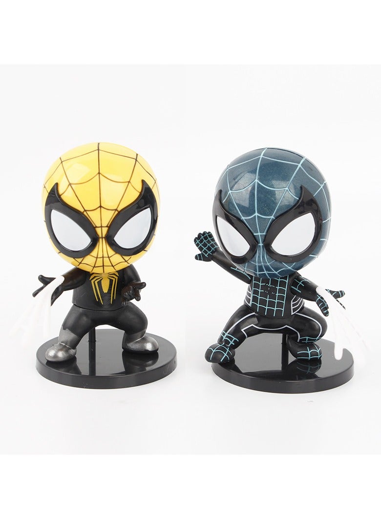 general 6 metal Spider-Man Q version of extraordinary spider decoration, car, cake decoration essential, cute doll toy model - Image 5