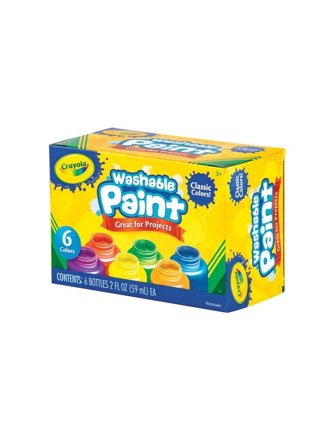Crayola Washable Kids Paint, 6 Count, Kids At Home Activities, Painting Supplies, Gift, Assorted - Image 4