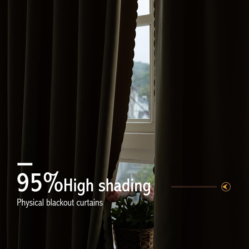 Jilron Jilron Magic Tape Stick on Curtains Blackout Curtains for Bedroom no Drillng Self Adhesive Curtain no Rod Small Window (Grey  59"" W x 59"" L) 2 Panels  - Image 5