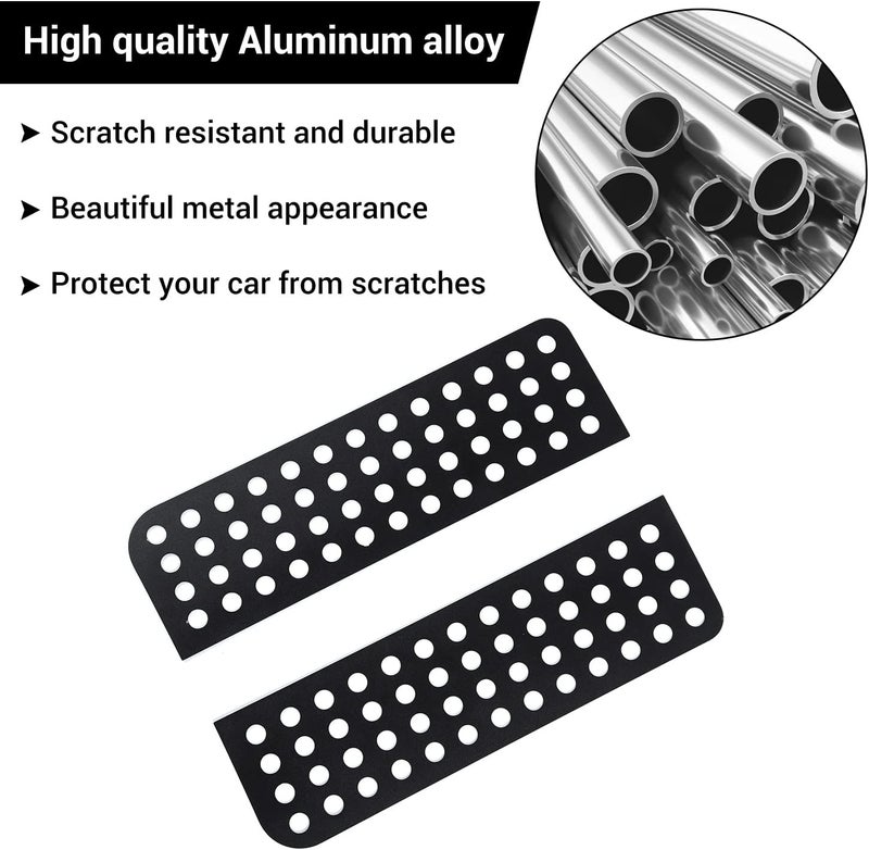 Hoolcar Rear Door Window Decals Aluminum Alloy Glass Panel Cover for 2007-2017 Jeep Wrangler JKU, 4 Doors, Black - Image 4