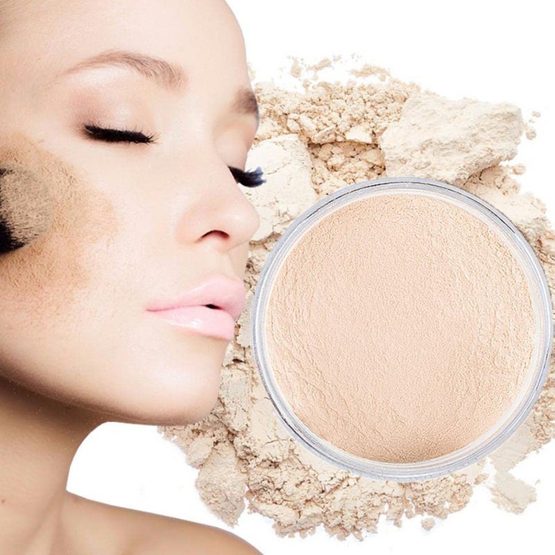 Makeup Face Powder Makeup Waterproof Loose Cover Skin Finish Oil Control - Image 1