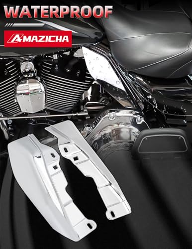 Amazicha Chrome Mid Frame Air Deflector Compatible for Harley Davidson Touring Electra Glide/Street Glide/Road Glide/Tri Glide/Road King 2009-2016 Models Without Cool Flow Fan - Image 4