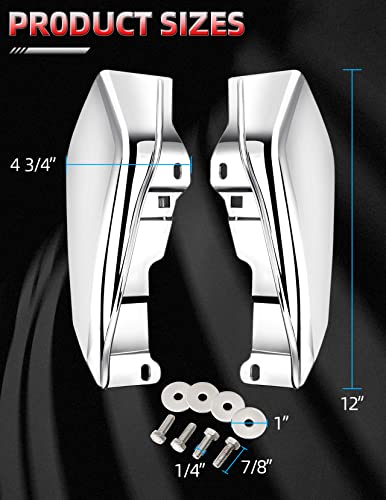 Amazicha Chrome Mid Frame Air Deflector Compatible for Harley Davidson Touring Electra Glide/Street Glide/Road Glide/Tri Glide/Road King 2009-2016 Models Without Cool Flow Fan - Image 2