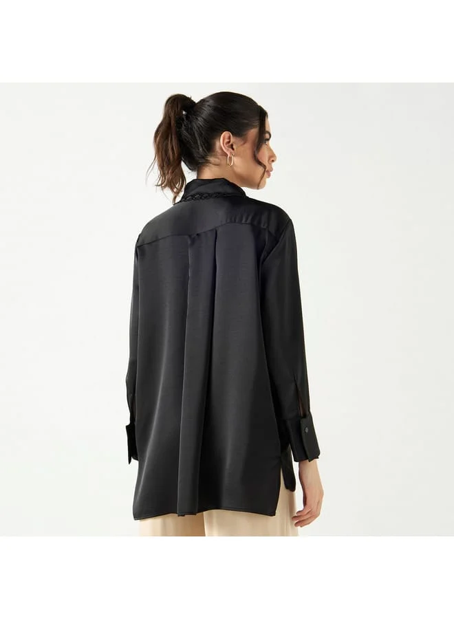 Iconic Iconic Solid Shirt with Long Sleeves