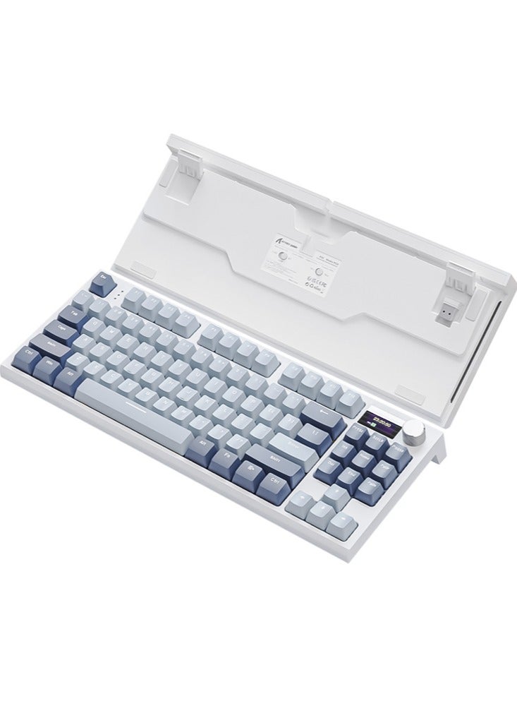 Attack Shark K86 RGB Wireless Gasket Mechanical Keyboard,Triple Mode Bluetooth5.0/2.4G/USB-C 87 Keys Hot Swappable Gaming Keyboard, 4000 mAh Battery 1.2'' HD OLED Display Volume Rotary Button for Games and Work - Image 2