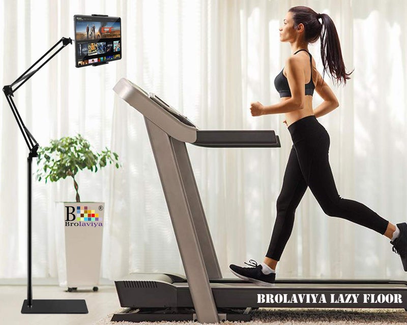 BROLAVIYA Tripod Floor Stand for 4'-11.5' inch, Both Mobile and Tablet, for Overhead Video, Watching Movie, Online Class Learning, Cooking and Best Gift idea, Black - Image 4