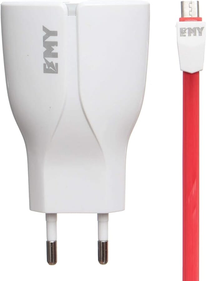 Emy MY-271 Charger with Android Cable, White
