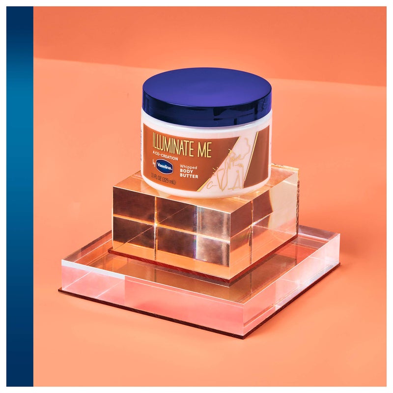 Vaseline Illuminate Me Shea Butter Whipped Body Butter for Melanin Rich Skin Provides 24 Hour Moisturization for Dry Skin 11 oz - Image 2