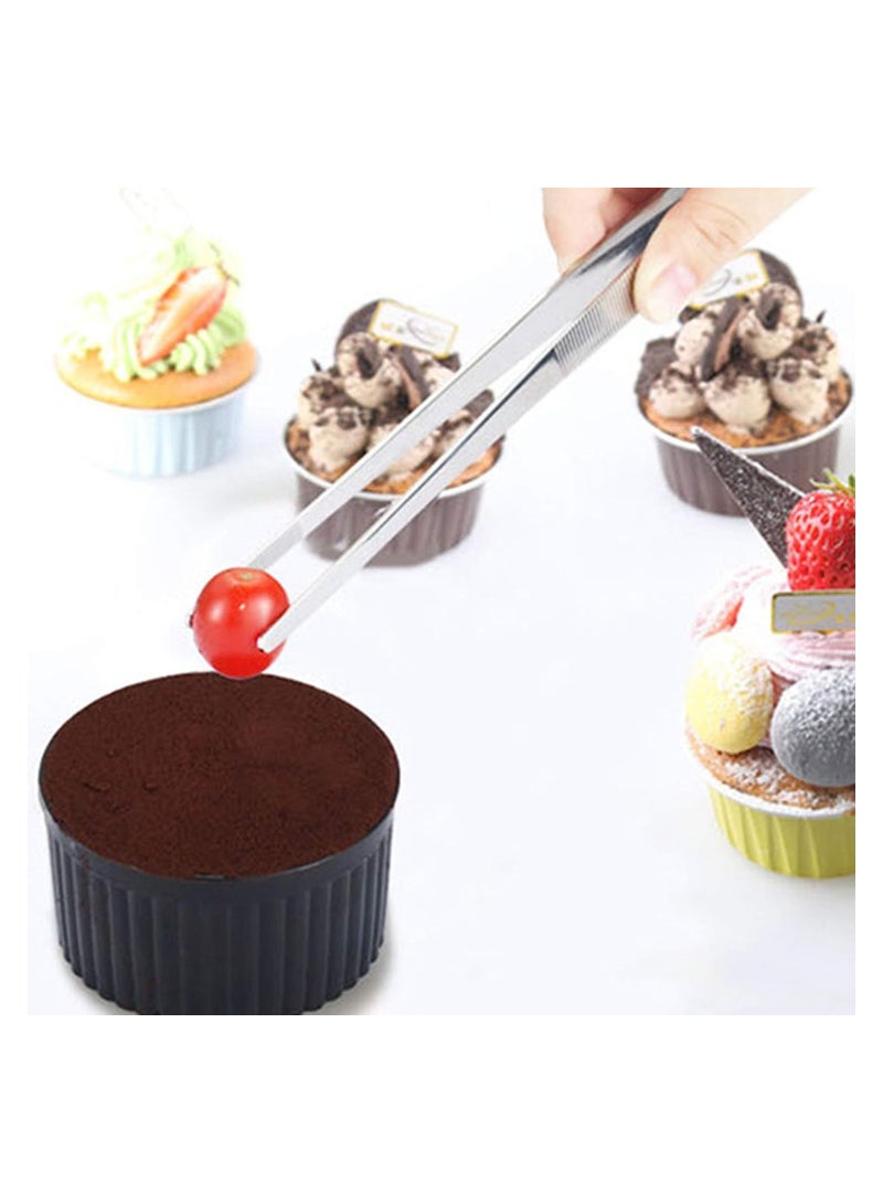 KASTWAVE Stainless Steel Food Tong Serving Tong, 5Pcs Fish Bone Tweezers Set, Buffet Tongs, Kitchen Fine Tweezer Tongs Long Tweezers for Cooking ,Sea food, BBQ, Multi-use - Image 5