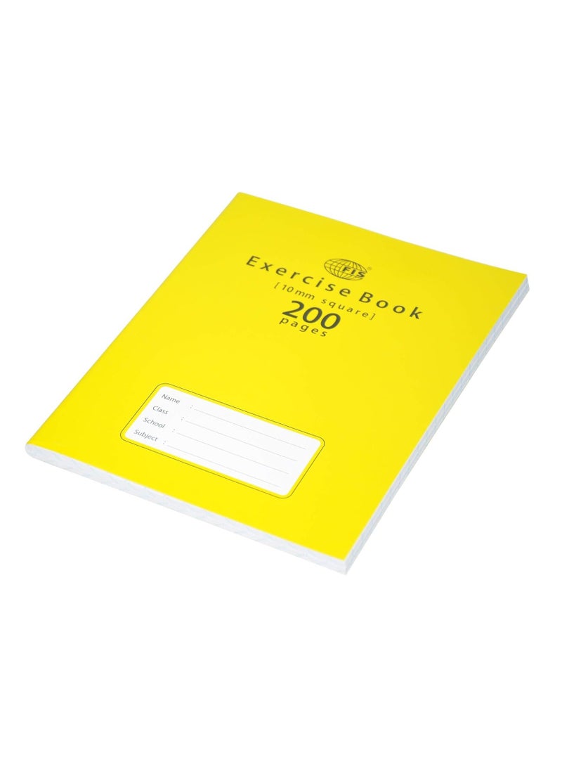FIS Exercise Books 10 Mm Square With Left Margin, 200 Pages, Pack Of 6 Pieces, 16.5 X 21 Cm Size - FSEBSQ10200N - Image 4