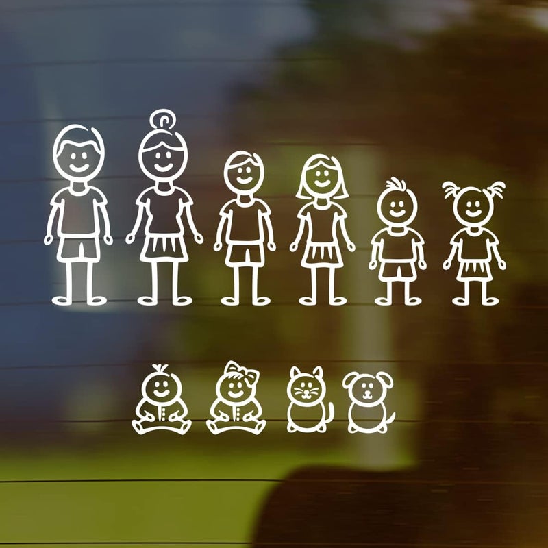 Wall4Stickers ملصقات السيارة العائلية، ملصقات النوافذ، كامب فان، كارافان، ملصقات المصد المضحكة، رسومات فينيل، نقل الملصقات - Image 1
