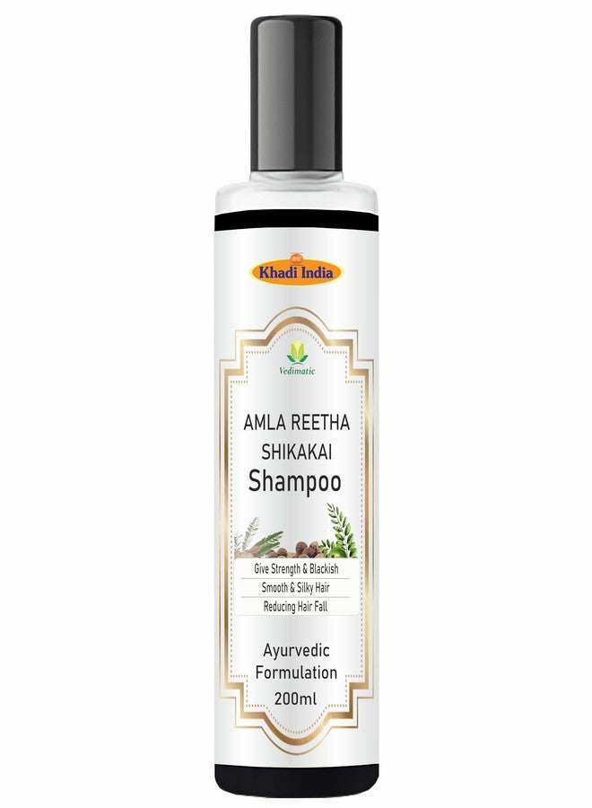 Vedimatic Khadi Vedimatic 100% Natural Amla Reetha Shikakai Shampoo for Thick & Strong Hair, Damage Control, Hair Growth & Hair Fall (Pack Of 1, 200ml) - Image 5