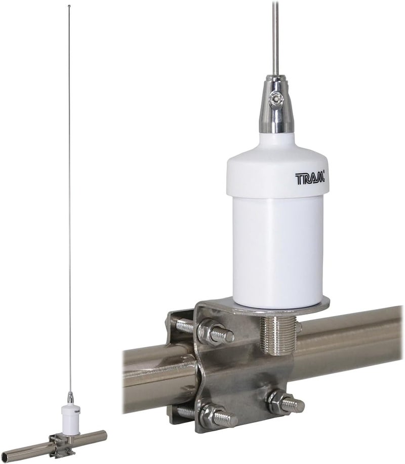Tram VHF Marine Antenna with Heavy Duty Stainless Steel L Bracket Covers All Marine-Band Frequencies, 6 dB Gain, 38" Tall 15 ft. Low-Loss RG58A/U Coax Cable with PL-259 Connector - Image 3