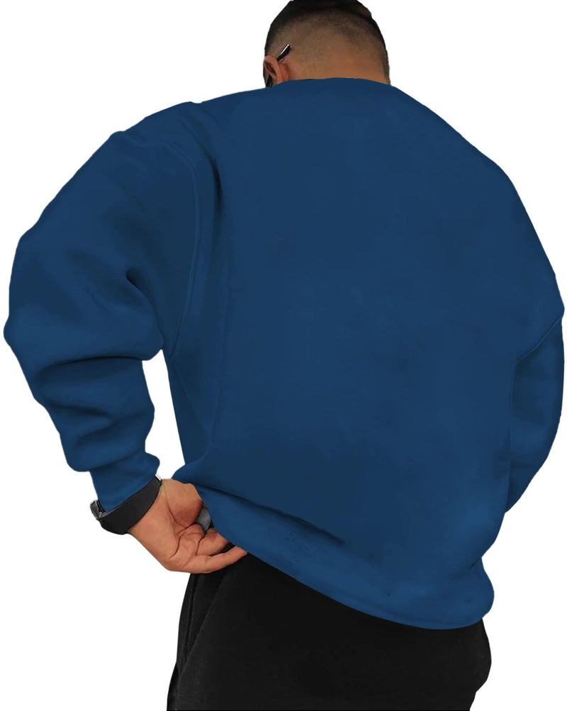 AUSK Man Sweatshirt with Fleece Fabric || Hot Sweatshirt Oversized for Mens Teal - Image 2