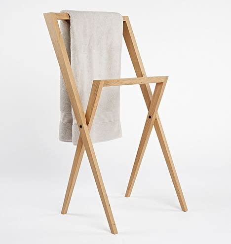 Freestanding Wooden Towel Rack Multiple Tier Sheesham Wood Towel Holder for Bathroom Industrial Towel Bar StandLadder with Storage Shelf for Bathroom Bedroom Laundry Room Kitchen B70 