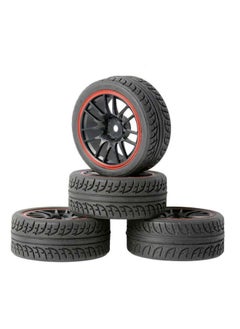 RC Remote Control Car 1 To 10 Model Car Saloon Flat Running Tire Road Racing Tire HSP94123 Flat Sports Car Universal-Color:D21 + B Hub