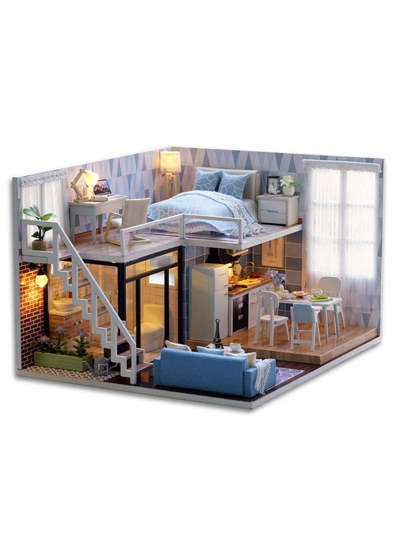 Puzzle Dollhouse, DIY Dollhouse, Durable 3D Wooden Doll House, Miniature Wooden Furniture Kit, Handmade Craft Mini Villa Model, Educational Toys Kit, Sturdy Easy Assembly - Image 2