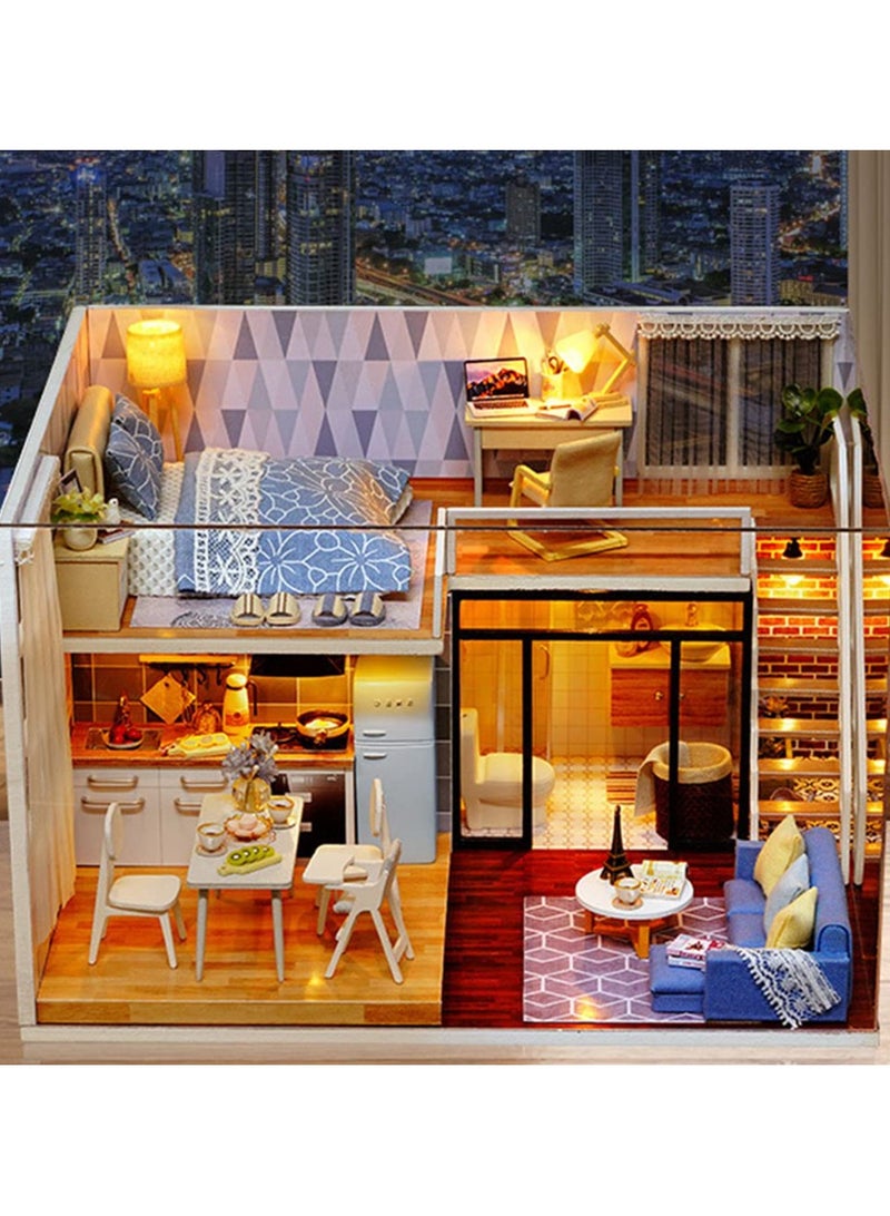 Puzzle Dollhouse, DIY Dollhouse, Durable 3D Wooden Doll House, Miniature Wooden Furniture Kit, Handmade Craft Mini Villa Model, Educational Toys Kit, Sturdy Easy Assembly - Image 4