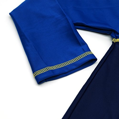 SINOLY Boys Two Piece Rash Guard Swimsuits Kids Long Sleeve Sunsuit Swimwear Sets 7T - Image 4