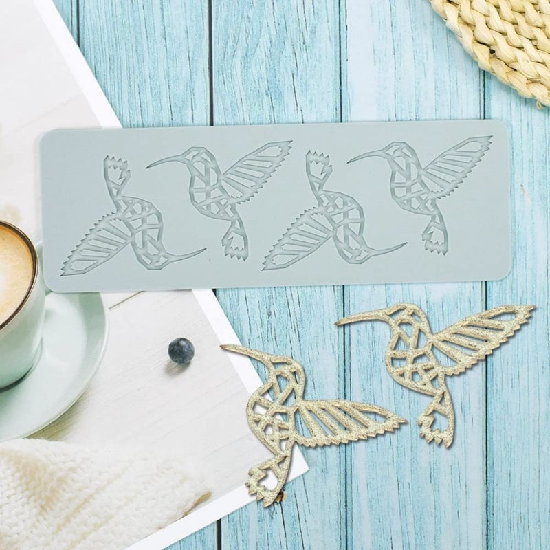 TUKE Animal Hollow Leaf Candy Mold  Chocolate Candy 3D Hollow Bee/Bird/Snail/Cow Silicone Mold  Sugar Craft Cake Decoration  Cupcake Top  Polymer Clay (C_8.72x3x0.12inch) - Image 5