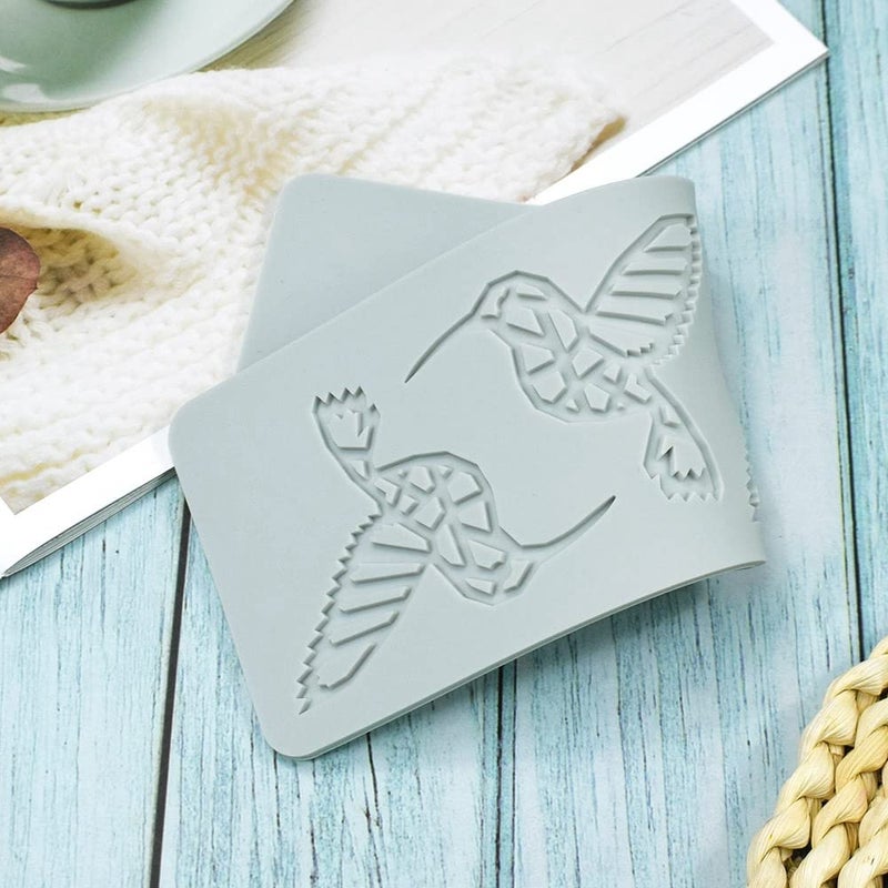 TUKE Animal Hollow Leaf Candy Mold  Chocolate Candy 3D Hollow Bee/Bird/Snail/Cow Silicone Mold  Sugar Craft Cake Decoration  Cupcake Top  Polymer Clay (C_8.72x3x0.12inch) - Image 2