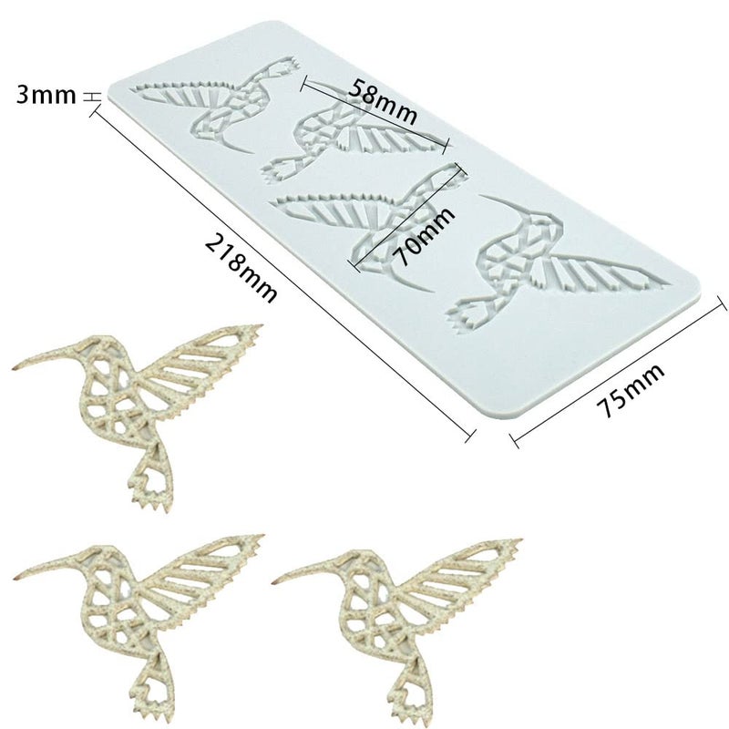 TUKE Animal Hollow Leaf Candy Mold  Chocolate Candy 3D Hollow Bee/Bird/Snail/Cow Silicone Mold  Sugar Craft Cake Decoration  Cupcake Top  Polymer Clay (C_8.72x3x0.12inch) - Image 4