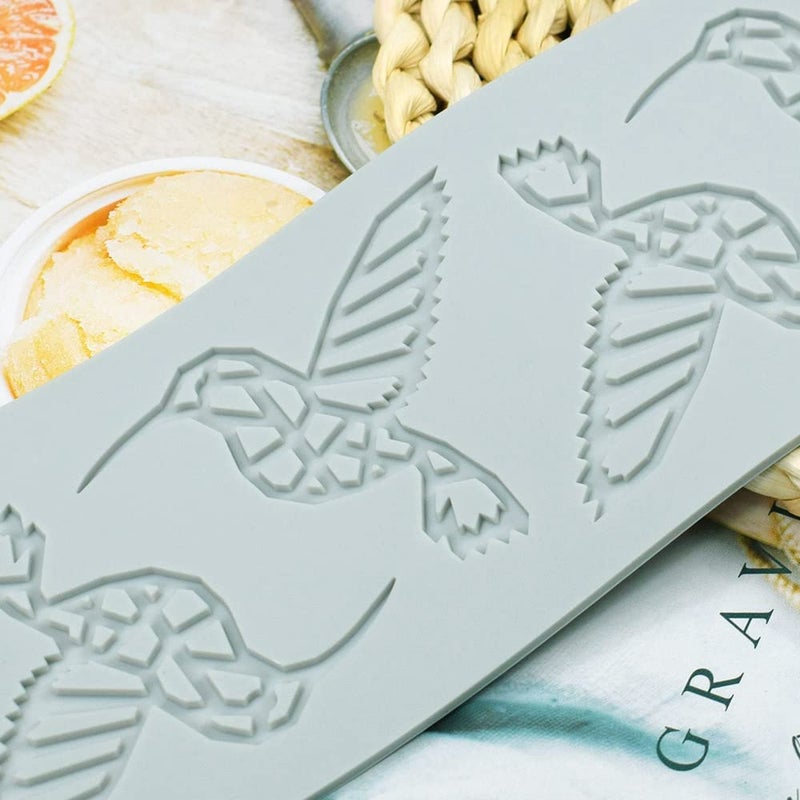 TUKE Animal Hollow Leaf Candy Mold  Chocolate Candy 3D Hollow Bee/Bird/Snail/Cow Silicone Mold  Sugar Craft Cake Decoration  Cupcake Top  Polymer Clay (C_8.72x3x0.12inch) - Image 3