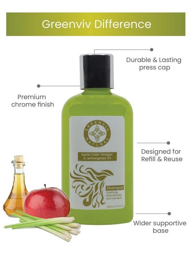 Greenviv - Clarfying & Anti Dandruff Shampoo Apple Cider Vinegar & Lemongrass 280Ml - Image 1