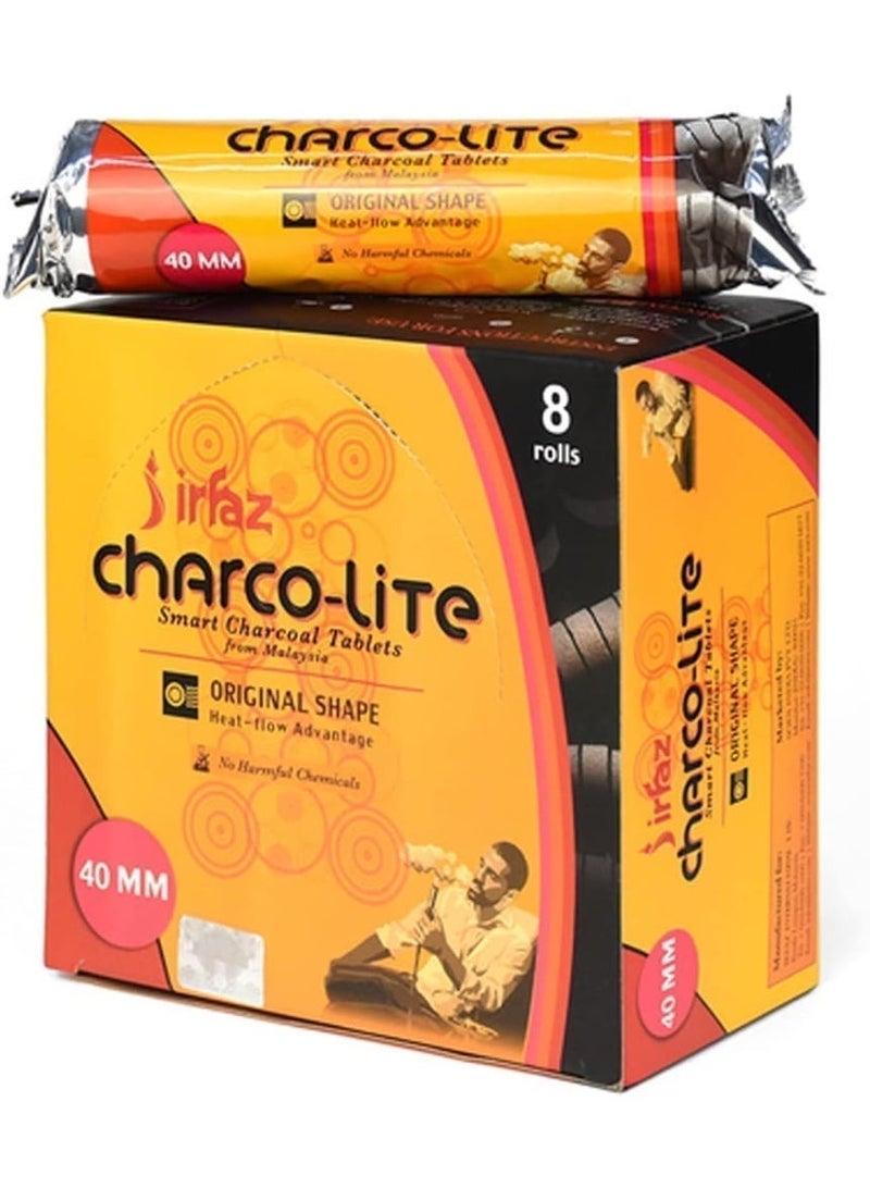 irfaz (Pack Of 2 ) Irfaz Charco-Lite Charcoal- Smart Charcoal Tablets-Bakhoor 40 mm- 160 Pcs (16 Rolls) - Image 3