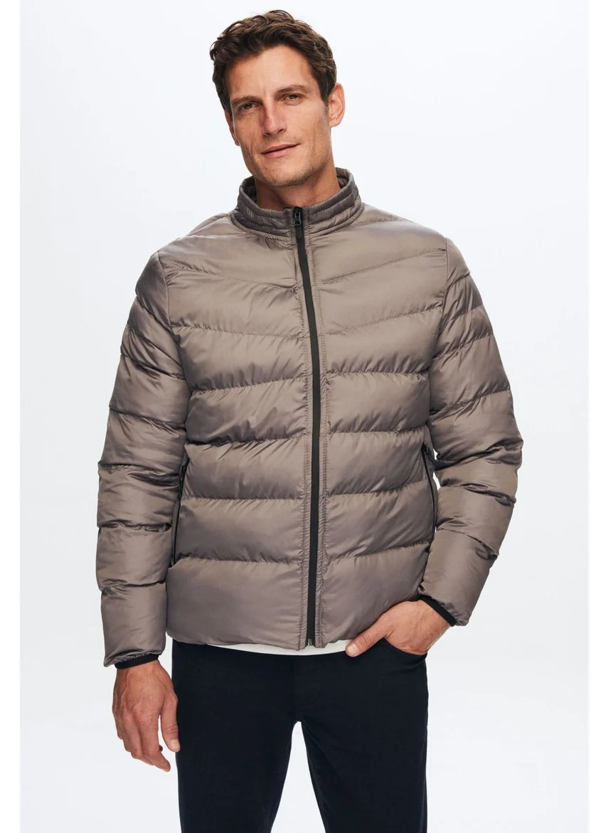 دي أس دامات Slim Fit Grey Windproof Fiber Filled Jacket 1HF07ORT01940