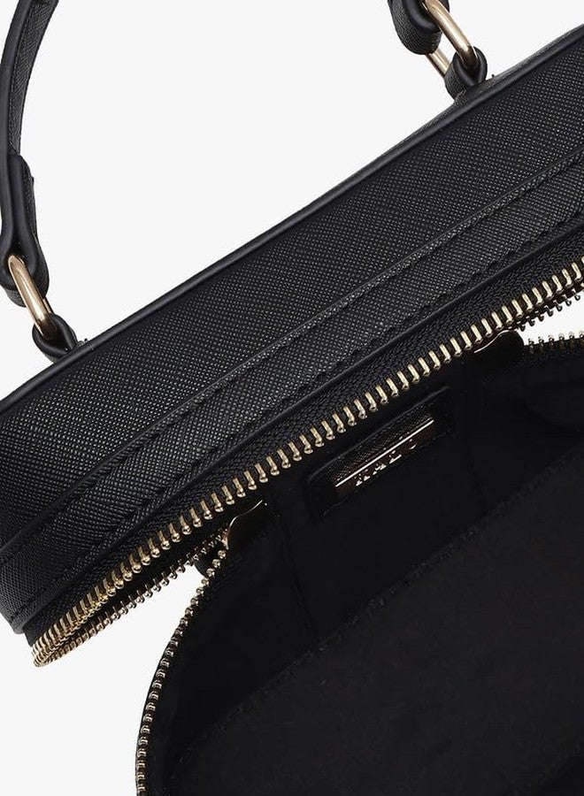 Kazo Zuko Sling | Premium Faux Leather Handbag for Women | Modern Vanity-Inspired Box Bag | Black - Image 5