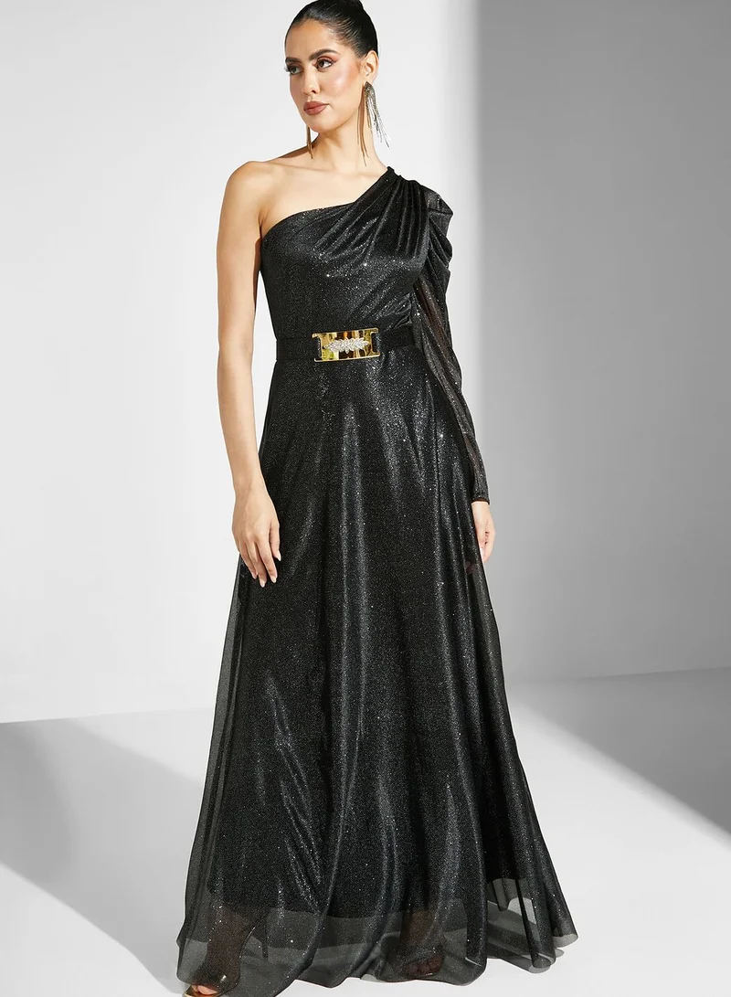 Ella Limited Edition One Shoulder Shimmer Dress