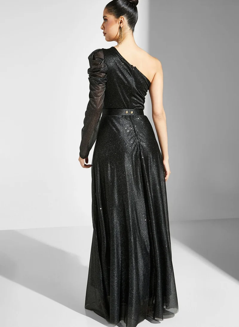 Ella Limited Edition One Shoulder Shimmer Dress