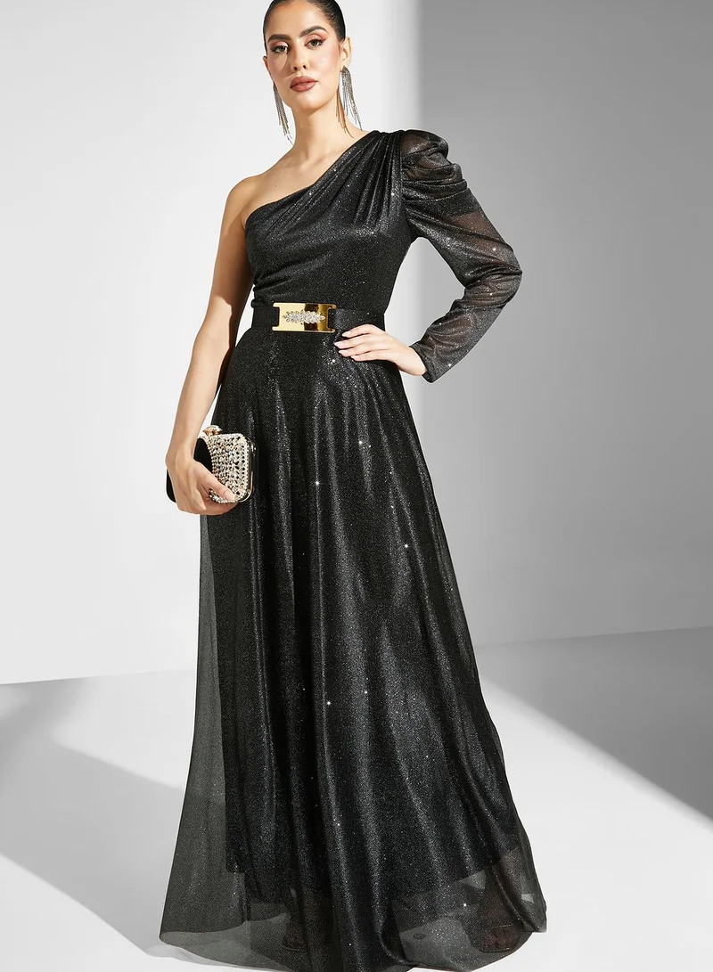 Ella Limited Edition One Shoulder Shimmer Dress