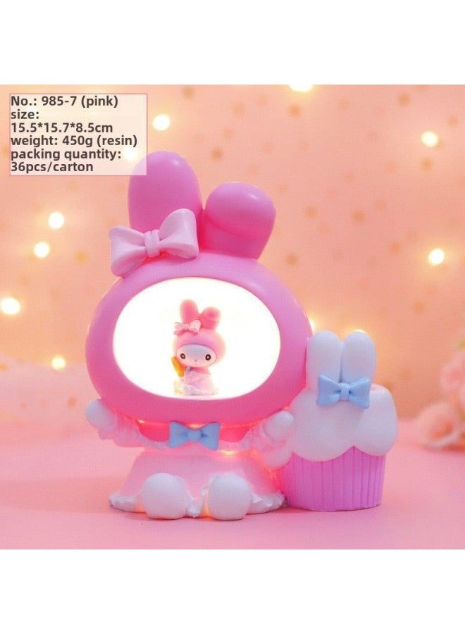Children's Handmade Boutique Pen Holder Night Light Komi Girl Creative Practical Birthday Gift Night Light-Specifications:Gift Box Packaging For Gifts-Color:Pink Melody Pen Holder Lamp  - Image 1