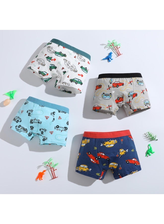 New Boys' Underwear Pure Cotton Comfortable And Breathable Boys' Boxer Briefs Medium And Large Children's Boxer Briefs Baby Boy Direct Sale