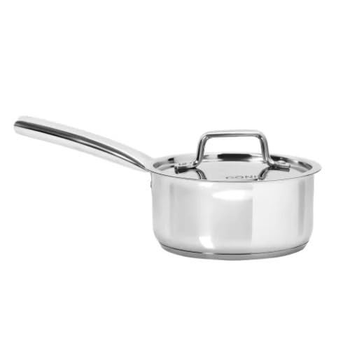 DONIV DONIV Majestic Sandwich Bottom Stainless Steel Sauce Pan 14 cm 1 LTR Capacity Induction Friendly Even Heat Distribution Tea Pan with Steel Lid ISI Certified 5 Years Warranty Pack of 1 - Image 3