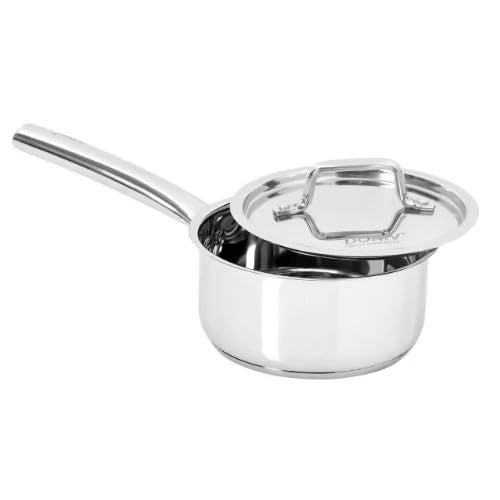 DONIV DONIV Majestic Sandwich Bottom Stainless Steel Sauce Pan 14 cm 1 LTR Capacity Induction Friendly Even Heat Distribution Tea Pan with Steel Lid ISI Certified 5 Years Warranty Pack of 1 - Image 2